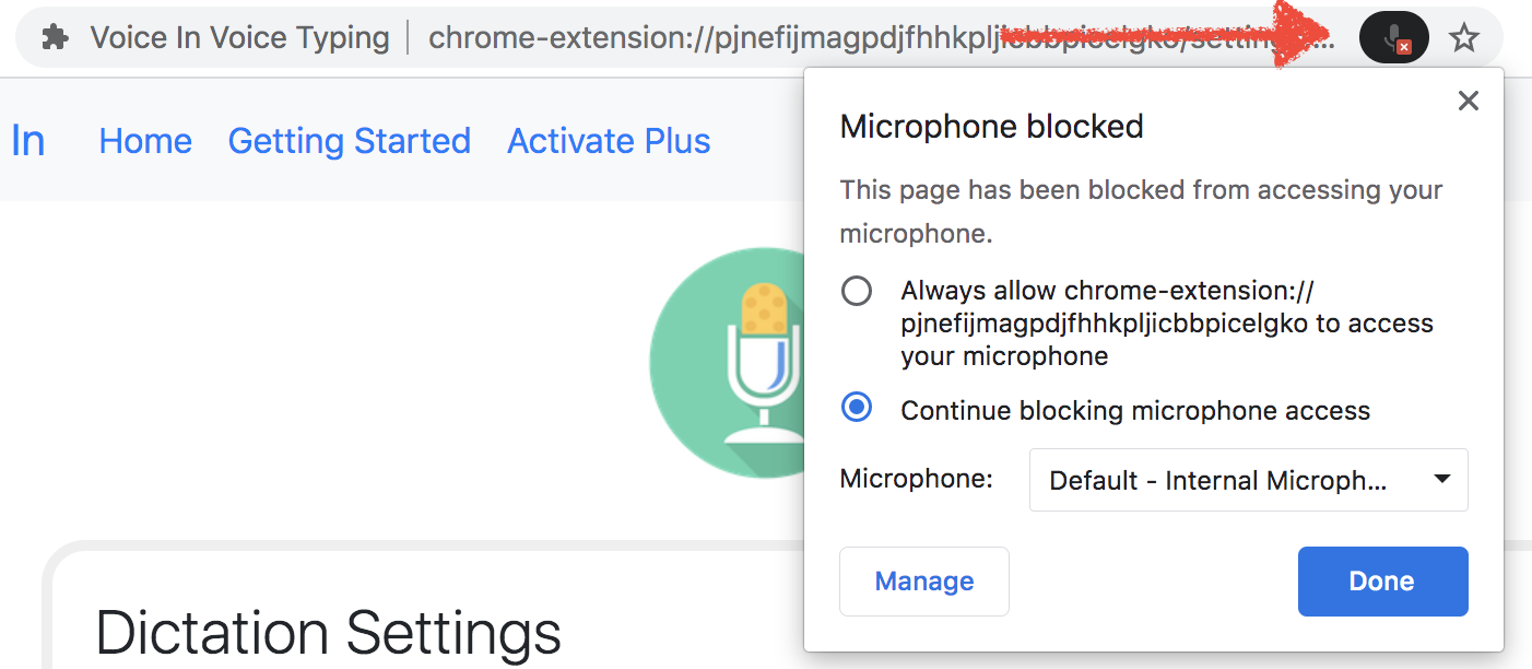 voice actions for chrome not working